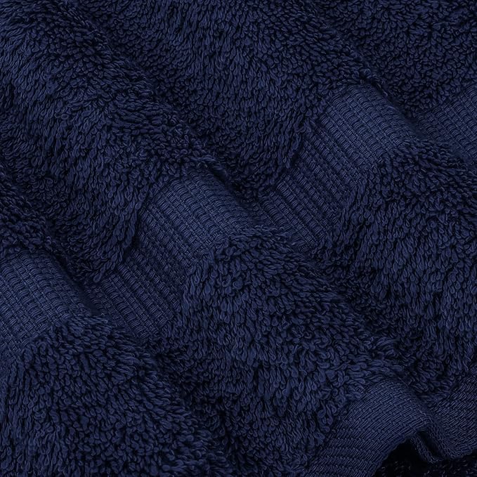 Chakir Turkish Linens 4 Piece Extra Large Bath Towels, 100% Cotton Luxury Turkish Towels for Bathroom, Soft Absorbent Bath Towels, 30 x 60 Inches, Navy