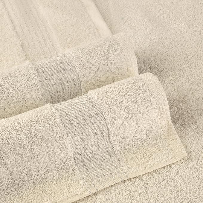 Elegant Comfort Premium Super Soft Highly Absorbent 1 Piece Oversized Bath Sheet - 40" x 80" inch, Luxurious Hotel Spa Quality 100% Turkish Cotton Extra Large Bath Towels for Adults, Ivory