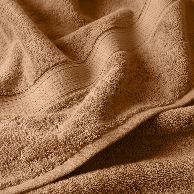 SUPERIOR Egyptian Cotton Ultra Plush & Absorbent, 6 Piece Set, Rust | Quick Dry, Soft Luxury Towel Set, Bath Essentials, Guest Bath, Spa, 2 Bath, 2 Hand, 2 Face Towels, Madeline Towels