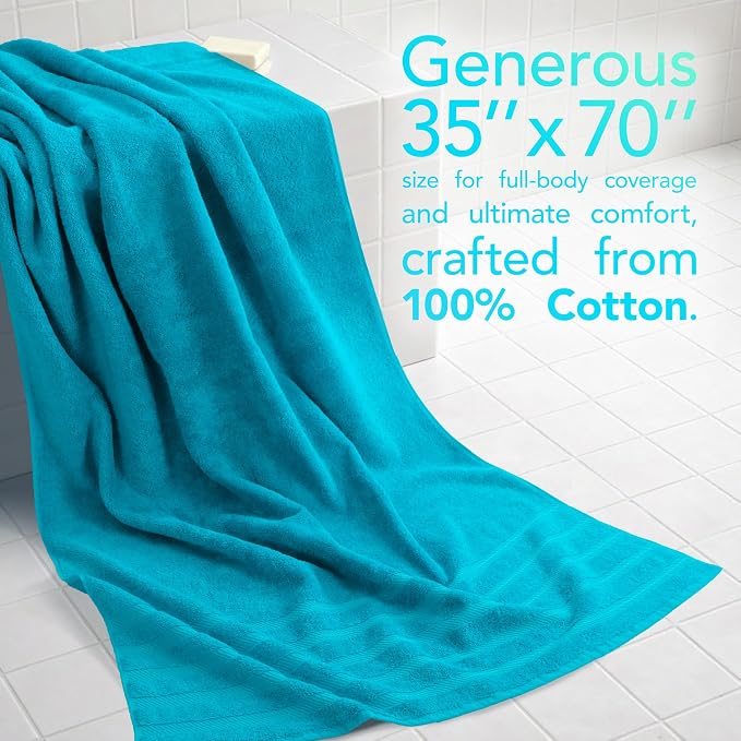 American Soft Linen 100% Cotton Luxury Turkish Towels, 35x70 XL Bath Sheet | Soft Absorbent Quick Dry OEKO Tex Standard 100 Certificated Durable Machine Washable Breathable Premium Hotel Quality
