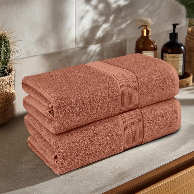 COTTON CRAFT Giant Bath Sheet - 2 Pack Oversized 35x70 Extra Large Soft Luxury Jumbo Bath Towel - 600 GSM - 100% Ringspun Cotton - Absorbent Quick Dry Bathroom Shower Hotel Spa Towel Sheet - Mocha