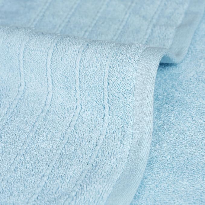 Tens Towels Pack of 2 Extra Large Bath Sheets 35 x 70 Inches, 100% Cotton, Larger & Lighter Weight, Quicker to Dry, Super Soft & Absorbent, Oversized Bath Towels, Sky Blue