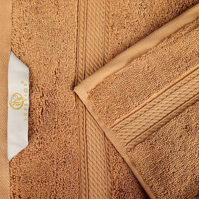 SUPERIOR Egyptian Cotton Pile Heavyweight Bath Sheet, 2 Piece Set, Rust | Highly Absorbent, Ultra Soft Luxury 800 GSM Towel Set for Bathroom, Shower, Hotel Essentials Oversize Plush Madeline Towels