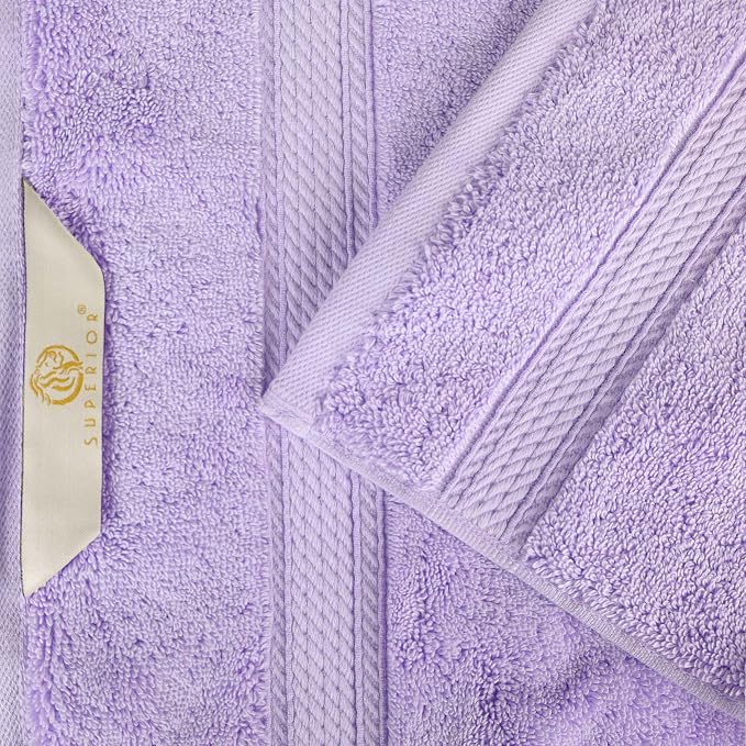 Superior Egyptian Cotton 800 GSM Plush & Absorbent, 9 Piece Set, Purple | Quick Dry, Soft Luxury Towel Set, Bath Essentials, Guest Bath, Spa, 3 Bath, 3 Hand, 3 Face Towel, Madeline Towels