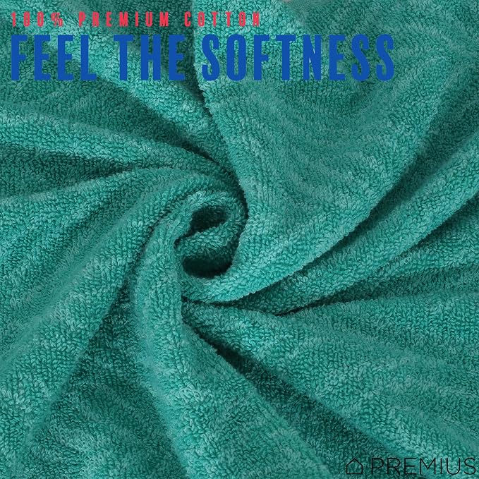 2 Pack Damask Hand Towel, Bath Towel, and Bath Sheet Towel, 100% Cotton Yarn Dyed, Lux Drying Experience, Great for Hands and Body, Perfect for Spa & Home Use (Aqua, Bath Sheet)