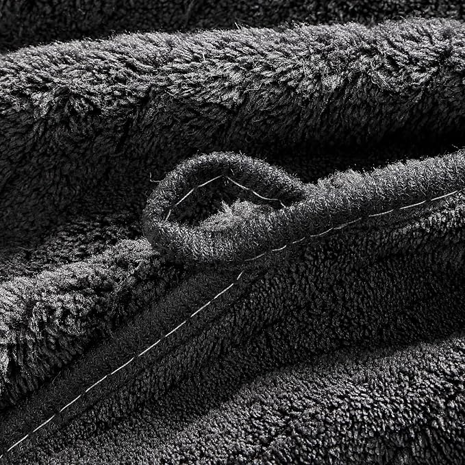 YTYC 39x78 Bath Sheets Extra Large Bath Towels for Adults Super Soft Absorbent Microfiber Oversized Bathroom Towels - Charcoal Grey,2 PCS