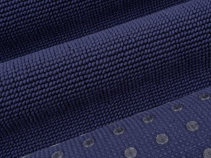 Cotton Paradise 100% Cotton Turkish Bathmat Rug, Soft Absorbent Quick Dry Non Slip, 20x34 Bathmat Rug, Navy Blue