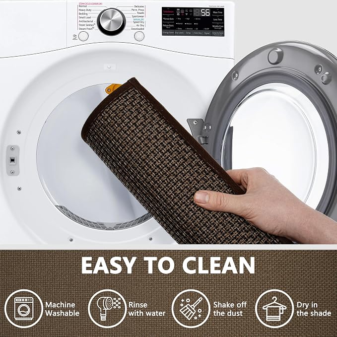 Long Bathroom Rugs Runner Bathroom Mat Quick Dry Machine Washable Bathroom Rugs Ultra Thin Door Mat, 17" x 47"