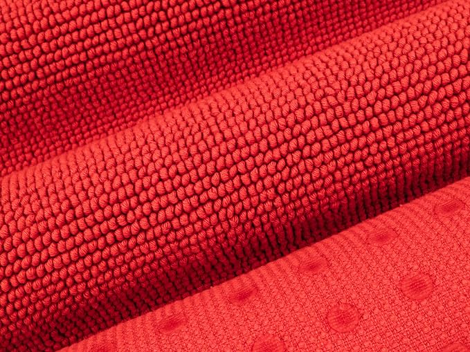 Cotton Paradise 100% Cotton Turkish Bathmat Rug, Soft Absorbent Quick Dry Non Slip, 20x34 Bathmat Rug, Red