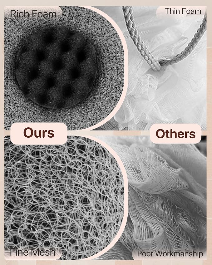Super Soft Sunflower Suction Cup Bath Sponge loofah, 2026 Upgraded 2-in-1 Sunflower Ball Exfoliating Bath Sponge Cleaning Brush, Mesh Shower Body Sponge Accessories for Women, Men Shower (Black+Grey)
