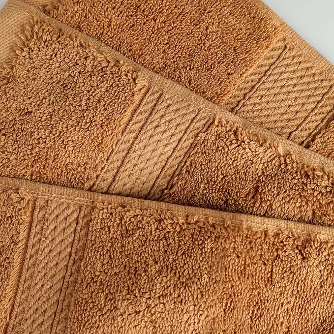 SUPERIOR Egyptian Cotton Pile Heavyweight Bath Sheet, 2 Piece Set, Rust | Highly Absorbent, Ultra Soft Luxury 800 GSM Towel Set for Bathroom, Shower, Hotel Essentials Oversize Plush Madeline Towels