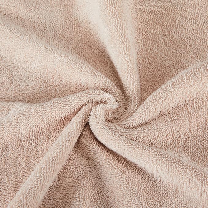 Amazon Basics Fade-Resistant 100% Cotton Hand Towel, 16"x26", Blush Pink, 6-Pack