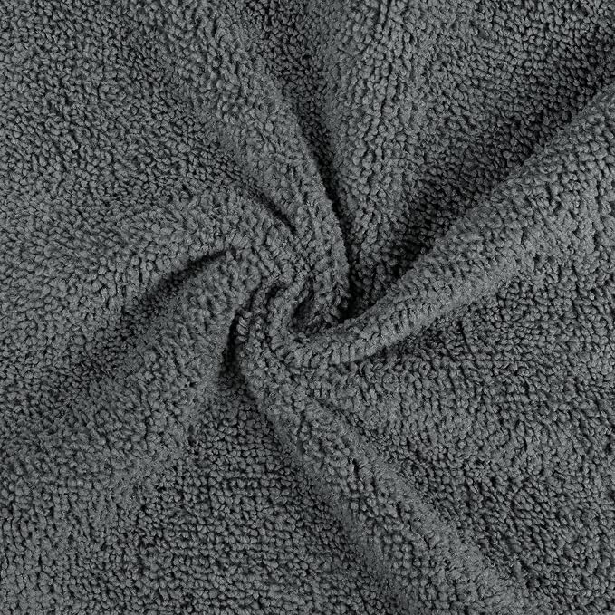 Orighty Washcloths Bulk, 50 Pack Highly Absorbent & Soft Feel Microfiber Face Towels, Multi-Purpose Wash Cloths & Hand Towels for Bathroom, Hotel, Spa, and Gym, 12x12 Inch, Grey