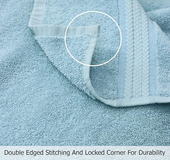 COTTON CRAFT Ultra Soft Hooded Towel – Oversized 35x70 Towel with Hood for Adults - 580 GSM 100% Cotton Ringspun Terry - Pool Beach Bath Sheet Wrap - Luxurious Plush Absorbent – Light Blue
