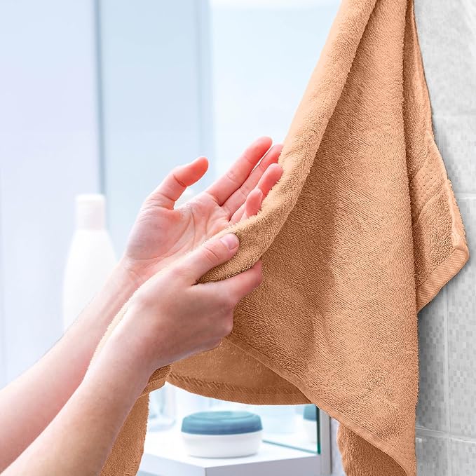 Martex Easy Living Everyday 6-Piece Bathroom Towel Set, Peach | 2 Bath Towels, 2 Hand Towels, 2 Wash Cloths, 100% Cotton, Soft, Quick-Dry