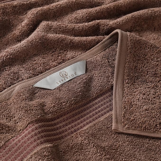 Superior Egyptian Cotton 4-Piece Bath Towel Set for Shower, Bath, Spa, Resort, Hotel, Soft Body Towels, Airbnb Essentials, Apartment, Dorm, Quick Dry, Absorbent, Bathroom Basics, Mocha