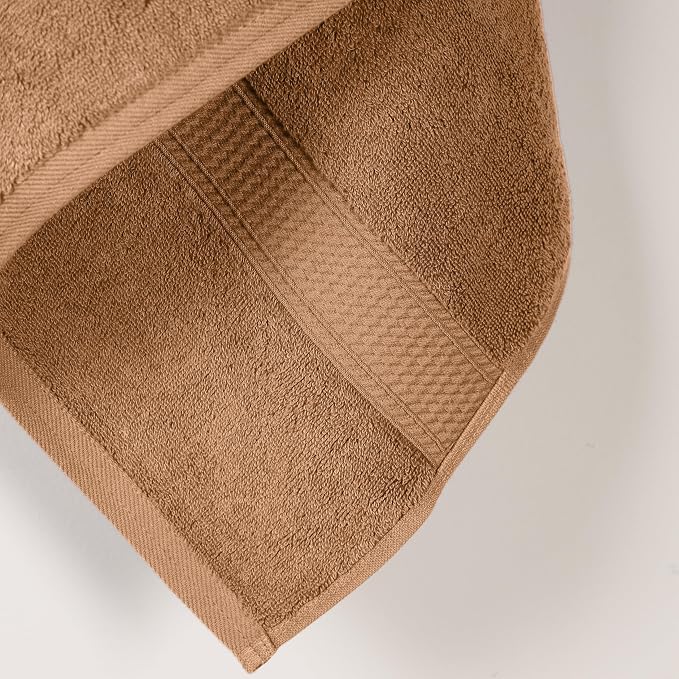 Superior Egyptian Cotton Plush & Absorbent, Bath Towel Set of 2, Rust | Quick Dry, Soft Luxury Towel Set, Bath Essentials for Bathroom, Guest Bath, Spa, 2 Piece Bath, Madeline Towels