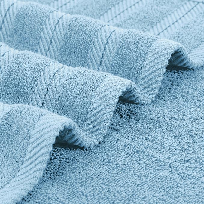Utopia Towels 4 Pack Premium Extra Large Bath Towels Set, (30 x 60 Inches) 100% Ring Spun Cotton, Lightweight and Highly Absorbent Quick Drying Towels, Perfect for Daily Use (Sky Blue)