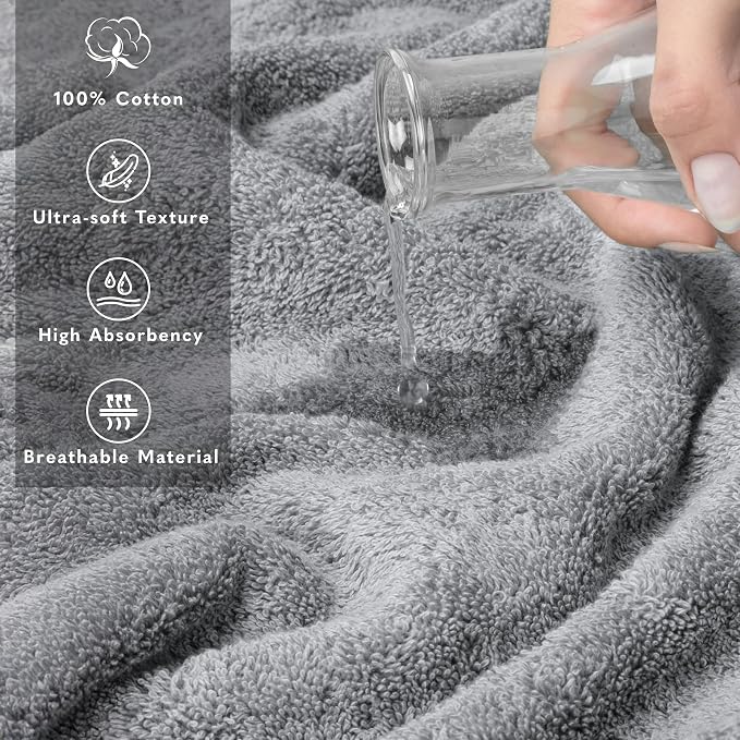 American Soft Linen 100% Cotton Luxury Turkish Towels, 40x80 XL Bath Sheet | Soft Absorbent Quick Dry OEKO Tex Standard 100 Certificated Durable Machine Washable Breathable Premium Hotel Quality