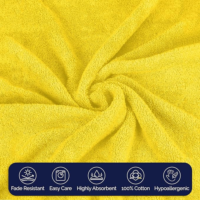 Elegant Comfort Premium Super Soft Highly Absorbent 1 Piece Oversized Bath Sheets - 40" x 80" inch, Luxurious Hotel Spa Quality 100% Turkish Cotton Extra Large Bath Towels for Adults, Yellow
