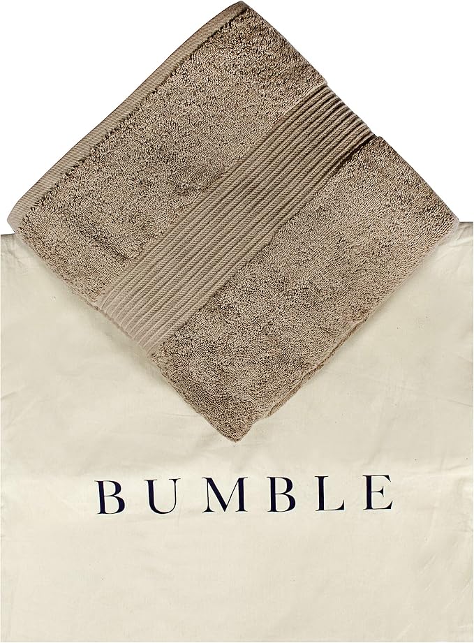 Luxury Oversized Bath Towels | 650 GSM, 34" x 56" | Hotel Quality, Soft & Highly Absorbent | Quick Dry, Thick, Combed Cotton Bathroom Towels | Mocha - 4 Pack