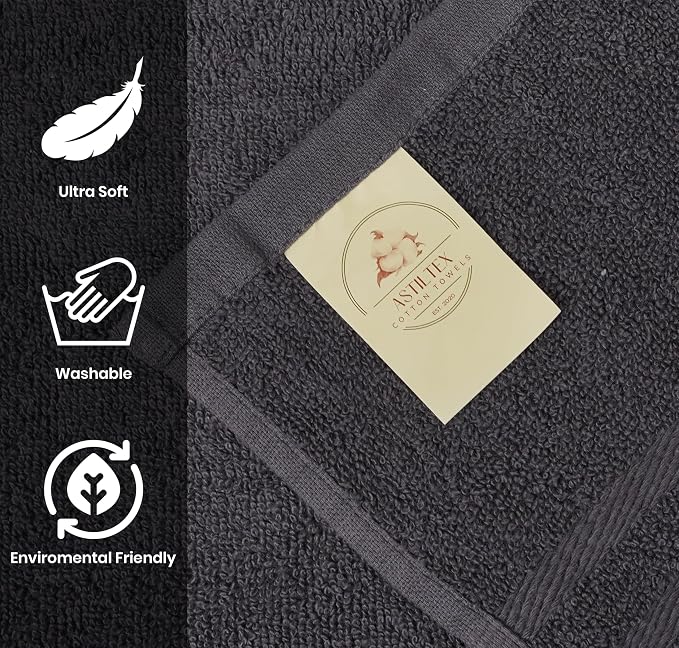 Pack of 2 Jumbo Bath Sheet 40 x 80 Inches, Extra Large Lightweight & Quick Dry Bath Towel, Super Soft & Highly Absorbent – 100% Cotton, Perfect to Wrap Yourself in – Charcoal Grey