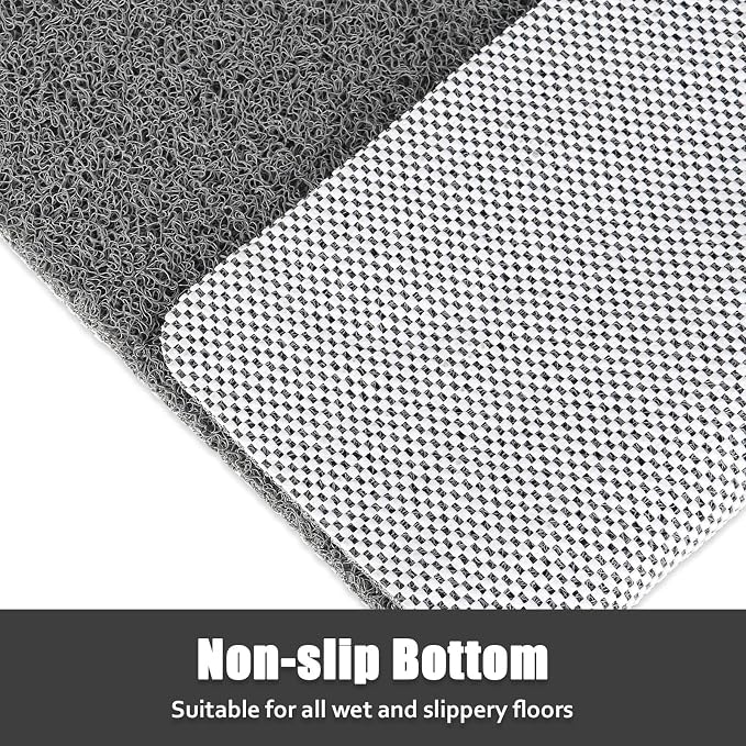 Bathtub Mat Shower Mat Non-Slip - 16x39 Inch Soft Comfort Bath Mat with Drainage Holes, PVC Loofah Massage Bathmat for Shower, Tub, Bathroom, Wet Areas, Quick Drying
