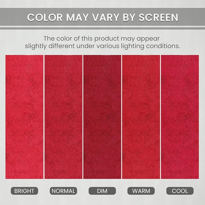 Home Weavers Allure Collection 100% Cotton Bath Rug, Soft & Absorbent Large Bathroom Mat, Spray Latex Backing, Quick Dry, Machine Washable Bath Rug for Floor, Tub & Shower, 24"x40", Red