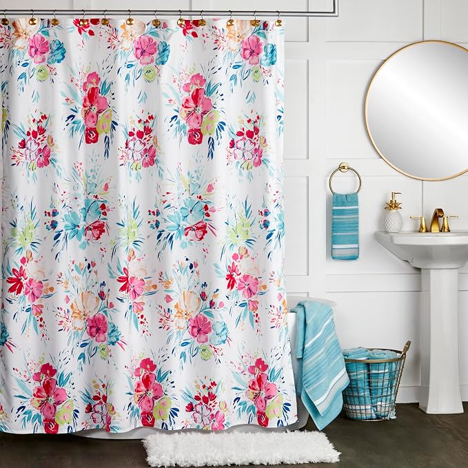 SKL Home Seabrook Stripe Premium 4-Piece Towel Set, 550 GSM, Soft & Absorbent Jacquard - 2 Bath Towels, 2 Hand Towels, Teal