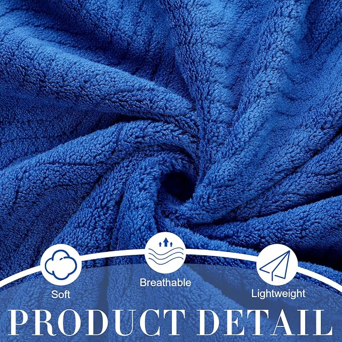 SmoothNovelty 4 Pcs Oversized Bath Towels 40 x 80 Inch, Extra Large Bath Sheets Microfiber Lightweight & Quick Dry, Jumbo Shower Towels for Adults Beach, Gym, Pool, Spa, Travel (Navy Blue)