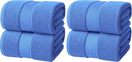 Infinitee Xclusives Jumbo Bath Sheets Towels for Adults – 600 GSM (35X70 Inches)– 100% Ring Spun Cotton, Soft and Absorbent Large Bath Towels for Bathroom (Pack of 2)