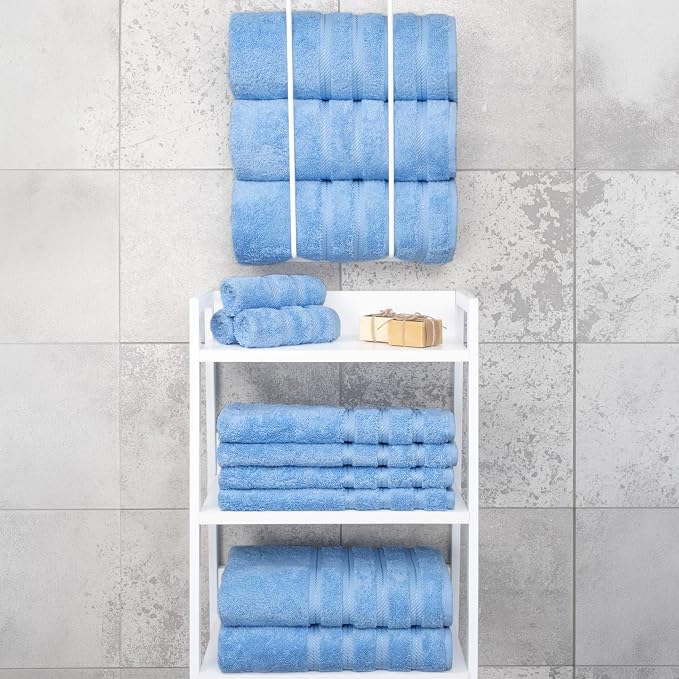 American Soft Linen 100% Cotton Luxury Turkish Towels, 4 PC Bath Towel Set | Soft Absorbent Quick Dry OEKO Tex Standard 100 Certificated Durable Machine Washable Breathable Premium Hotel Quality
