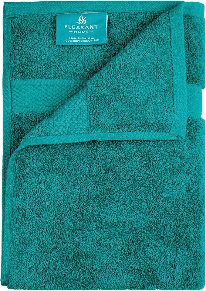 Pleasant Home Bath Towels Set of 6 (24” x 50”) 100% Cotton, 515 GSM | Lightweight, Soft & Highly Absorbent Luxury Towels for Bathroom | for Gym, Pool & Spa | 6 Pack, Teal