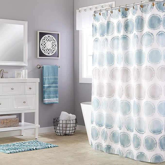 SKL Home Seabrook Stripe Premium 4-Piece Towel Set, 550 GSM, Soft & Absorbent Jacquard - 2 Bath Towels, 2 Hand Towels, Teal