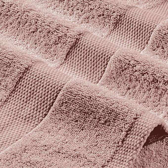 White Classic Pink Hand Towels for Bathroom [12 Pack] Cotton Hand Towel Bulk for Gym, Kitchen and Spa, 16x27 Inches Soft Highly Absorbent Quick Dry Terry Salon Towels