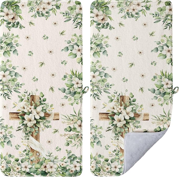 Spring Botanical Floral Hand Towel Soft Absorbent Microfiber Towels for Bathroom Kitchen