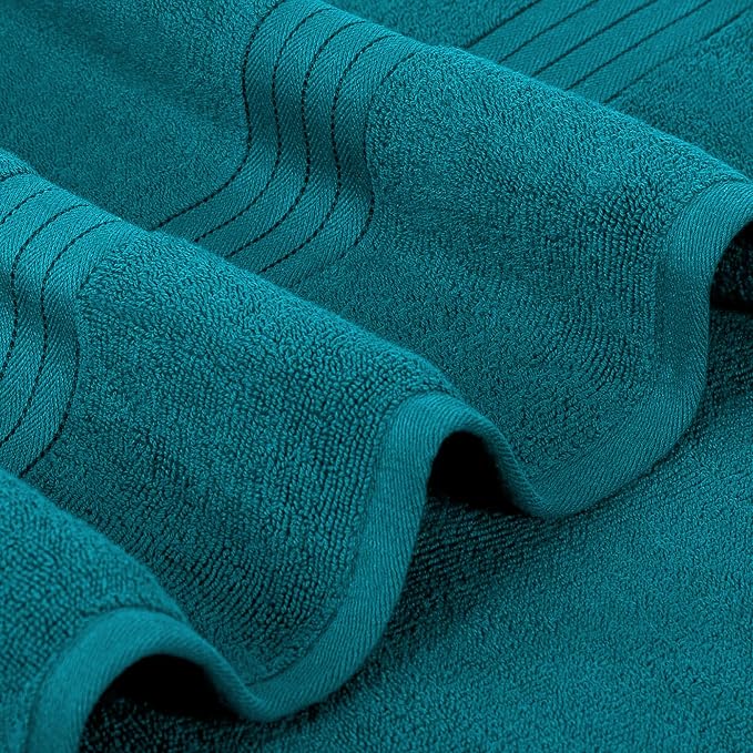 Bliss Casa 100% Cotton Bath Towel Set – 27″×54″, Ultra-Soft & Highly Absorbent Towels for Bathroom – Quick-Dry, Durable & Skin-Friendly (4-Pack)