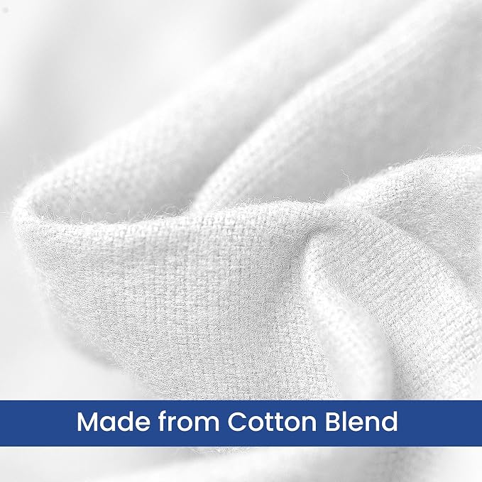 Linteum Textile Cotton Blended Hospital Patient Bath Blanket, Bed Bath Sheet, Twin Blanket Lightweight Sheet Blankets (12-Pack, 70x90 in, 1.75 lb.) White