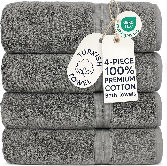 Chakir Turkish Linens Soft & Absorbent 100% Cotton Premium Turkish Towels for Bathroom