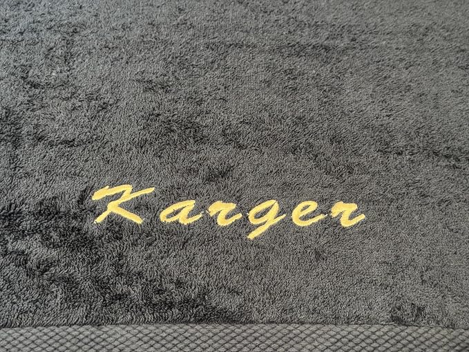 Set of 3 Personalized Towels - Customized Turkish Bath Towel - Cotton Towel Set -Monogrammed Towels with Initials Name Embroidery - Custom (Anthracite, 3 Pieces - Towel Set)