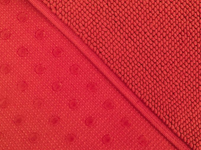 Cotton Paradise 100% Cotton Turkish Bathmat Rug, Soft Absorbent Quick Dry Non Slip, 20x34 Bathmat Rug, Red