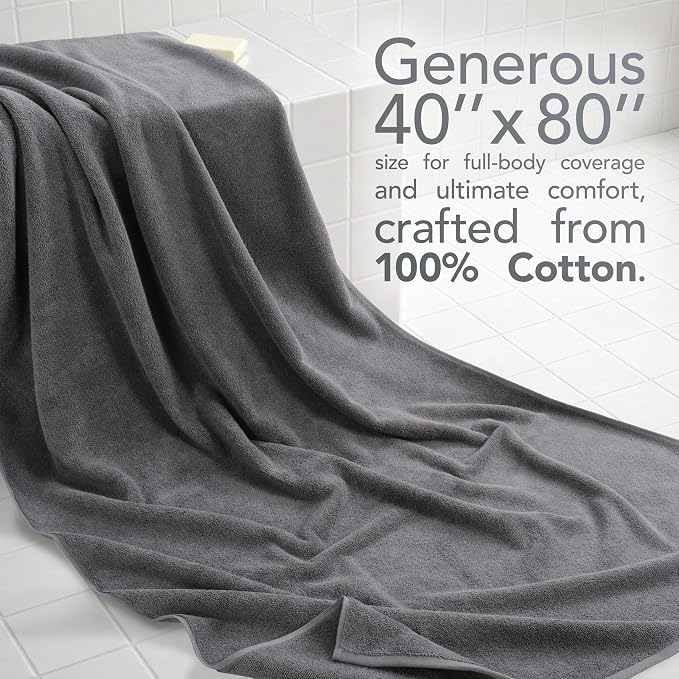 American Soft Linen 100% Cotton Luxury Turkish Towels, 40x80 XL Bath Sheet | Soft Absorbent Quick Dry OEKO Tex Standard 100 Certificated Durable Machine Washable Breathable Premium Hotel Quality