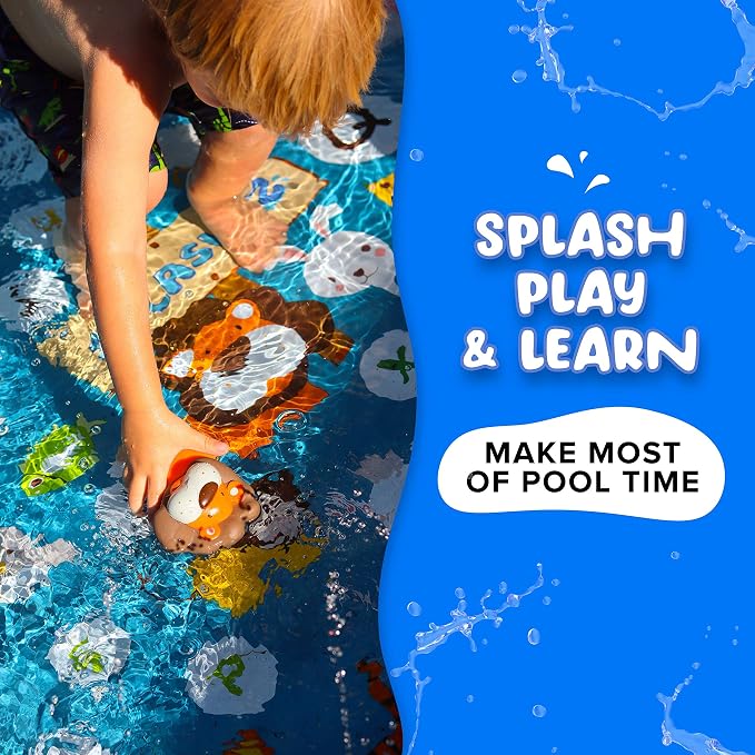 SplashEZ Animal Toy, Mold Free Bath Toys for Toddlers & Kids, No Hole Bath Toy for Bathtub, Pool, Shower for Boys & Girls