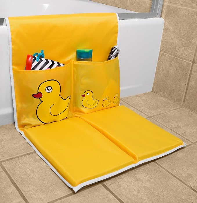Handy Laundry Baby Bath Kneeling Pad -The Bathtub Bath Mat Has Thick Pads for Comfort and Two Large Pockets for Bathing Essentials. (Pack of 2)
