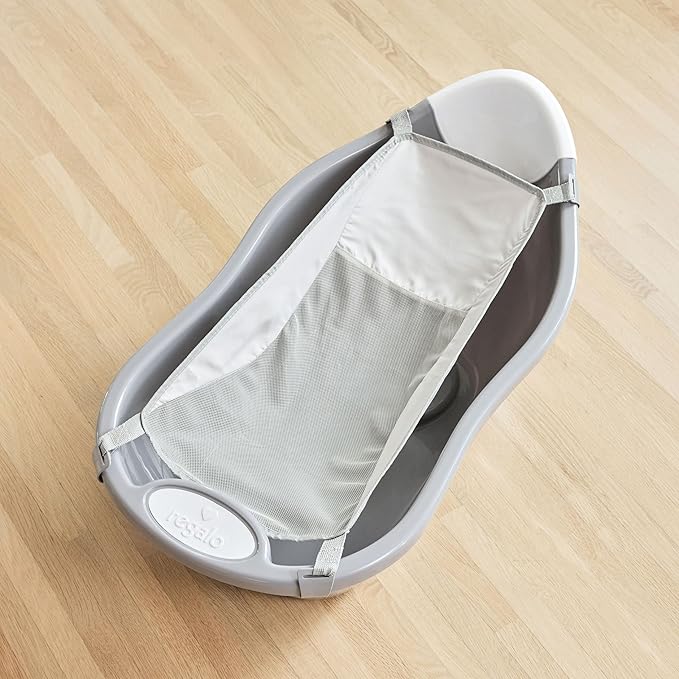 Regalo Baby Basics Infant Bath Tub with Air Mesh Sling, Adjustable Baby Bathtub for Newborn to Toddler, Baby Bath Seat Support, Easy Clean with Drying Hook