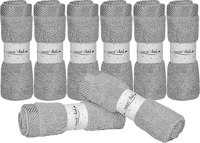 Sweet Child 8-Pack Baby Washcloths -Super Soft Rayon Washcloth, Baby Wash Cloths for Newborn,Infants and Kids, Bath Baby Towels, Body and Face Towel, Face Cloths for Washing Face