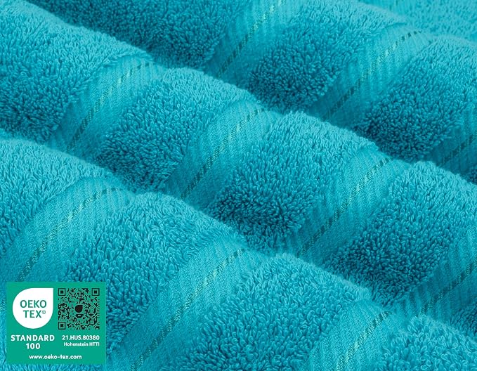 American Soft Linen 100% Cotton Luxury Turkish Towels, 6 Piece Towel Set | Soft Absorbent Quick Dry OEKO Tex Standard 100 Certificated Durable Machine Washable Breathable Premium Hotel Quality
