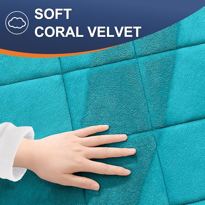 OLANLY Memory Foam Bath Mat 59x24, Ultra Soft and Absorbent Bathroom Rugs, Machine Washable, Comfortable Bath Carpet for Bathroom Floor, Tub and Shower, Teal