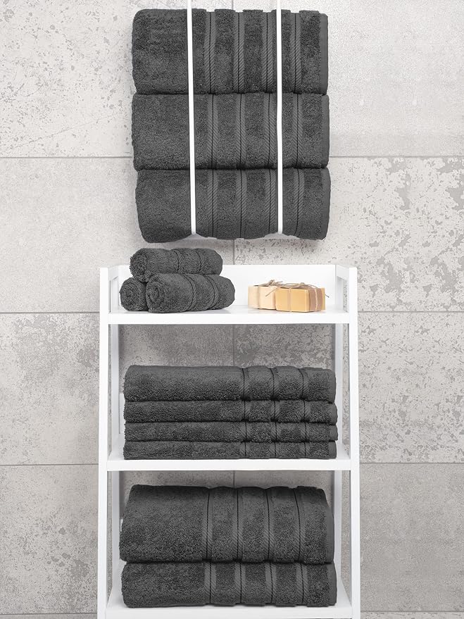 American Soft Linen 100% Cotton Luxury Turkish Towels, 4 PC Bath Towel Set | Soft Absorbent Quick Dry OEKO Tex Standard 100 Certificated Durable Machine Washable Breathable Premium Hotel Quality