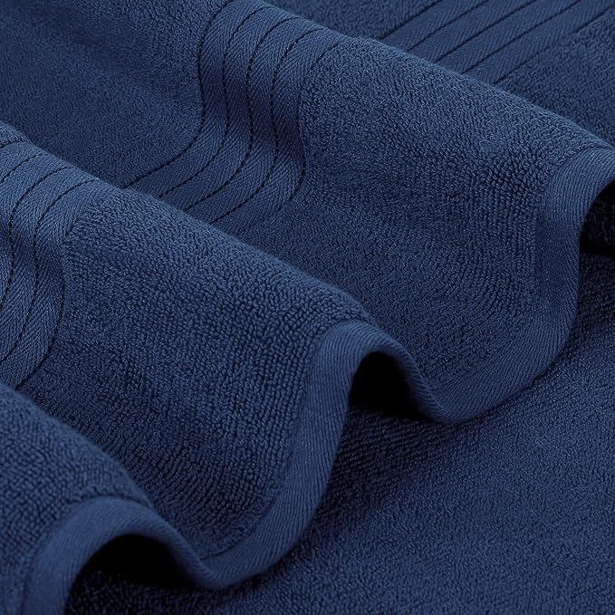 Bliss Casa 100% Cotton Bath Towel Set – 27″×54″, Ultra-Soft & Highly Absorbent Towels for Bathroom – Quick-Dry, Durable & Skin-Friendly (4-Pack)